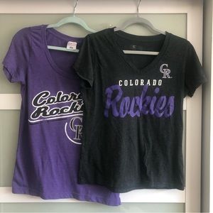 Pair of Colorado Rockies MLB Tshirts
